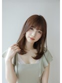 ワンカールでかわいいミディアムヘア
