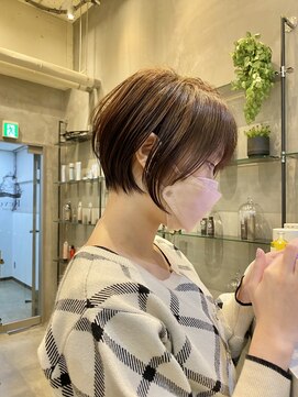 レーヴバイロンド 仙台(Reve by Lond) 仙台ショートボブ仙台ボブショートヘアココアベージュ韓国前髪