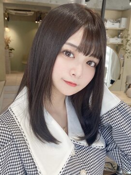 ティア(Tia.) 縮毛矯正/髪質改善トリートメント/グレージュ/ミディアムヘア