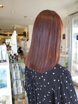 キティ(KITTY) セミロング+オレンジブラウンカラー