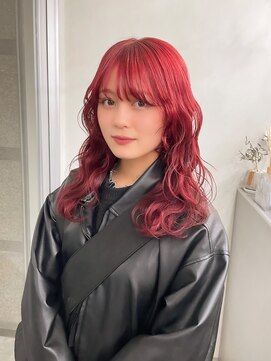 ティントバイアロブリーチ 大阪梅田(tint by alo bleach) 【Fumina】レッドカラー《大阪梅田駅》