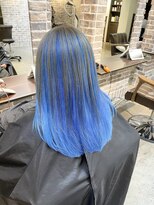 アクロ あべの店(ACRO)&nbsp;アンブレラカラー【グレージュ×ブルー】