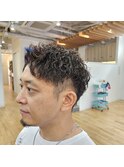 ケアツイストスパイラルパーマ×アップバングベリーショート