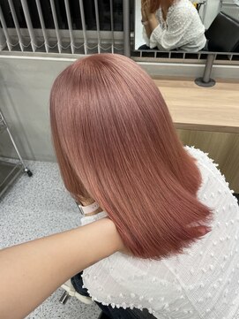 ペレ 渋谷(PELE) デザインカラー/レイヤーカット/ウェットヘア/オリーブベージュ