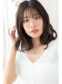 韓国風毛先パーマエアリーミディアムウェットヘアZ上尾30代40代