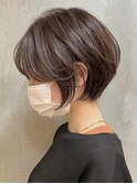 大人ショートボブショートカットココアアッシュくびれミディ