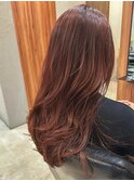 ゆる巻きロング×ピンクブラウンで王道モテヘアー♪
