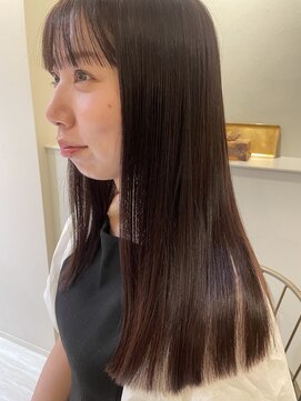 レイ(Lei) 前髪パツン　艶髪ロング　シアーブラック