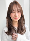 レイヤーカットワンカールウェーブミディアム似合わせカット