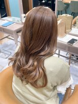 ロンド レグリーズ 立川(Lond leglise)&nbsp;ブリーチなしカラー×ベージュ×レイヤーカット×くびれ巻き