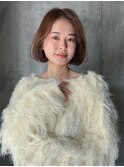 20代30代40代ストレートボブリップラインラベンダーベージュ