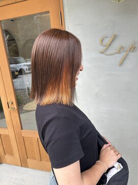 ロプ(Lop) ミディアムボブ/インナーカラー/ブリーチ