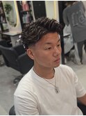フェザーショートパーマ/スキンフェード/短髪パーマ