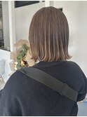 ハイライトカラー×ぱつんとボブ