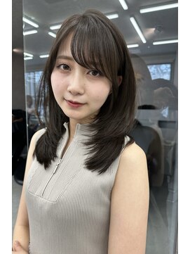 アスター 天神大名店(Aster) 小顔に見えるトレンドヘア/黒髪/オリーブグレー/ココアベージュ