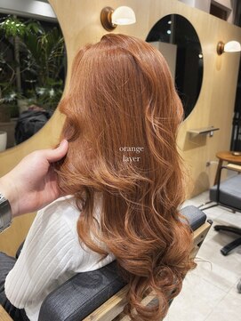 スタン 渋谷(Stam) オレンジカラー/ブラッドオレンジ/レイヤーカット/渋谷