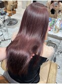 〈藤間〉ブリーチなしボルドーカラー/暖色カラー/大人かわいい