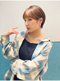 ハンサムショート/丸みショートボブ/20代30代40代50代/顔周り