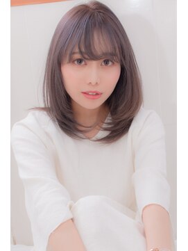 ヘアメイク パッセージノエ 浜田山店(Passage noe) ナチュラルひし形シルエットグレージュ