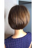 ミニマムボブ 大人ボブ マッシュ 重めスタイル ジグザグバング