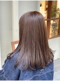 ロングボブ×極ナチュラルブラウン