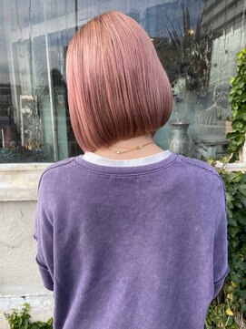 アルピナ 菅谷店(alpina) ピンクベージュでミニボブ