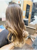 髪質改善トリートメントカラー♪くすみカラーハイライトスタイル
