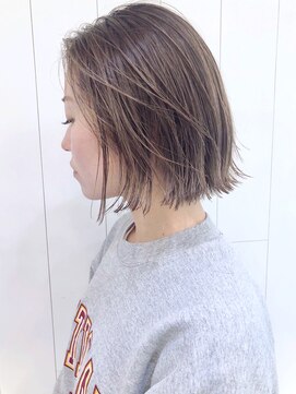 アイティーバイアルバム 八王子店(IT by ALBUM) ハイライト_Aラインボブかきあげロングマロンベージュ_ba327962