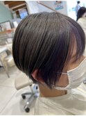 ブルーバイオレット×暗めグレージュ