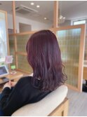 暗髪カラーで透明感【ピンクラベンダー】ゆるふわヘア 10代20代