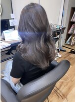 リコバイアフロート(riko by afloat)&nbsp;レイヤーロング/ラベンダーアッシュ/韓国風ヘア