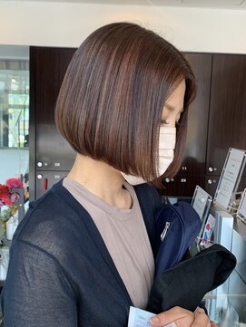 ナンブヒルズ(nambu-HILLS) スタイリング簡単！自然にまとまる内巻きボブ×ピンクブラウン