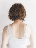 大人愛され無造作カール丸みセンシュアルショートボブ