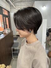 アオゾラヘアーカミノウラ(AOZORA HAIR kaminoura) 大人ナチュラル丸みショートボブ◎20代30代40代