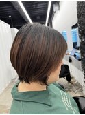 ★デザインカラー/レイヤーカット/ウェットヘアオリーブベージュ