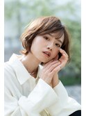 大きめカールがかわいい外ハネボブ