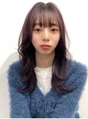 レイヤーカット×ピンクべージュ×髪質改善カラー