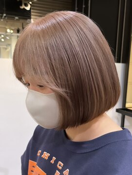 ベレーザ 渋谷(BELEZA) 2270ブロンドベージュハイトーンカラー切りっぱなし韓国ボブ