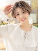 ボブマッシュショートくせ毛風センターパートc4戸頭20代30代40代