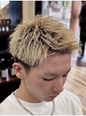 金髪スパイキーショート[津田沼/メンズ/メンズカット]