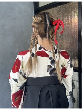 ネオリーブ ジューク 日吉店(Neolive JuQ) 慶應義塾大学卒業式袴着付けヘアアレンジ☆日吉