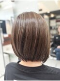 30代40代50代60代　サラサラ大人前下がりボブ　白髪ぼかし 2