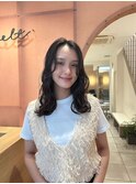 自然に馴染むナチュラルパーマ
