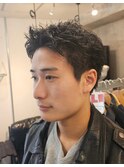 アップバングベリーショート