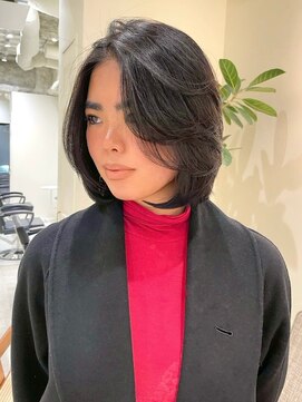 ハーパーズ 渋谷(harpers) レイヤーボブブルーブラック