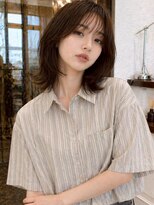 フリックヘアサロン 梅田茶屋町2号店(FLICK HAIR SALON) ミディアムレイヤー/顔周り/ボルドーブラウン/韓国ヘア/梅田