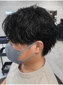 波巻きパーマ