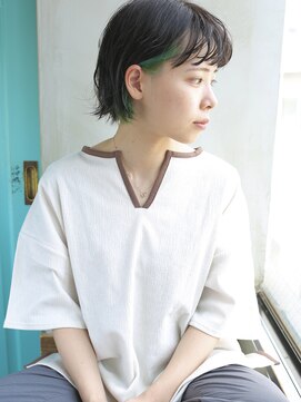 バース(BIRTH) 天神【BIRTH】ウエーブミニボブ×インナーカラー　3