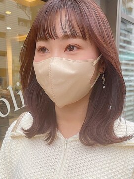 アコテアット ヘア(acote @) 【Neolive & 渋谷店】韓国風顔周りレイヤー×テラコッタ