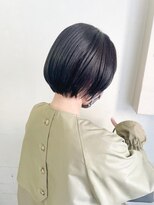 キャンバス バイ ネオリーブ 横浜西口(Canvas by neo.)&nbsp;ショートからの伸ばしかけミニボブ　アッシュブラック